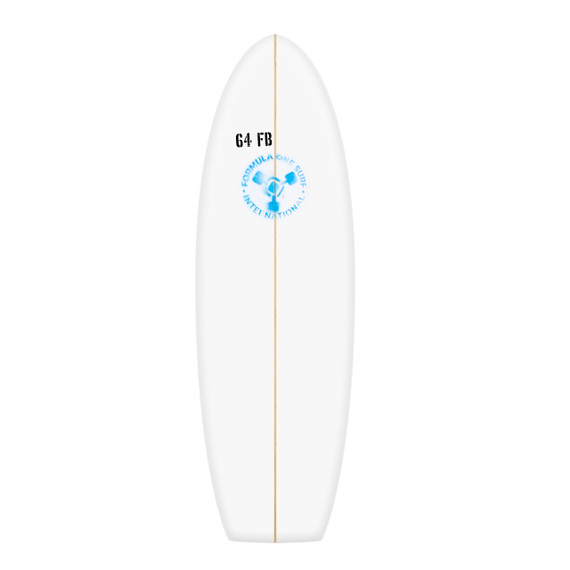 6'4 PU Surfboard Blank - Formula One - Fish JS