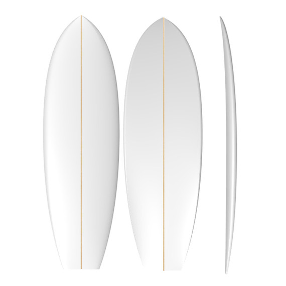 EPS Stringered Retro Twin: Machine Shaped Surfboard Blank