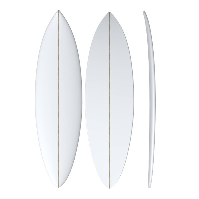 Single Fin: PU Machine Shaped Surfboard Blank