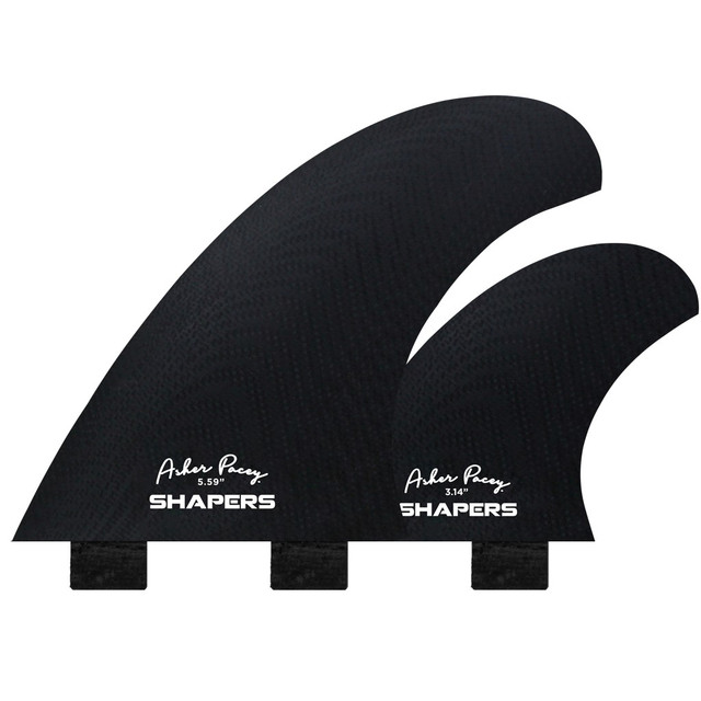 Asher Pacey 5.59"  Twin Fin Set - Black