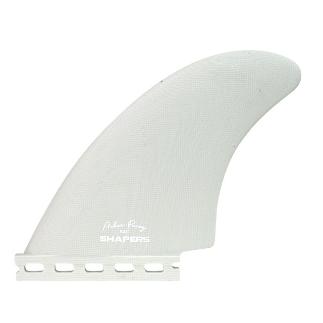 Asher Pacey: 5.55" Fibreglass Twin Fin - Cool Grey