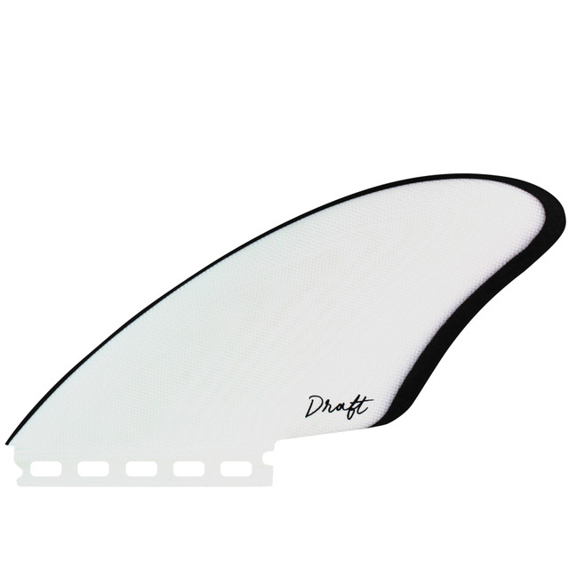 Draft 4.66" Modern Keel Twin Fin - Black White