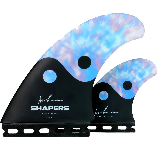 Asher Pacey 5.59" S-TEK Twin Fin Set -  Tie Die Balance