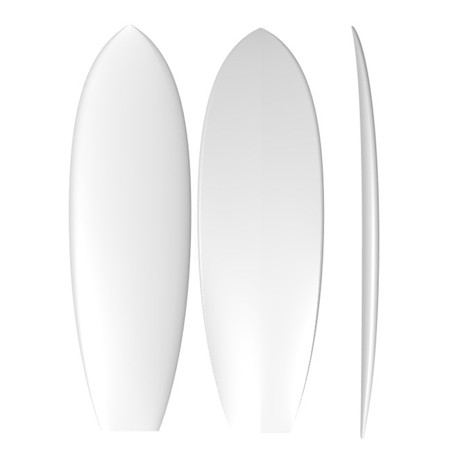 EPS Stringerless Retro Twin: Machine Shaped Surfboard Blank