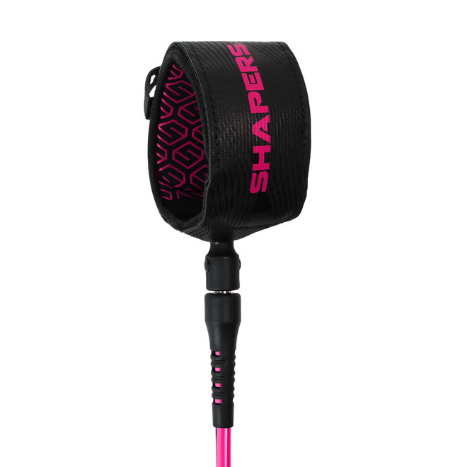 5ft Ultra-Lite Comp Leash - Pink - Shapers Surf Co