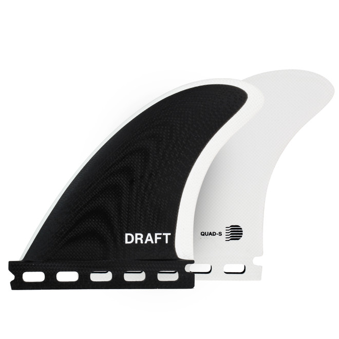 Draft Quad Fin Set Small - Black & White | Futures Compatible