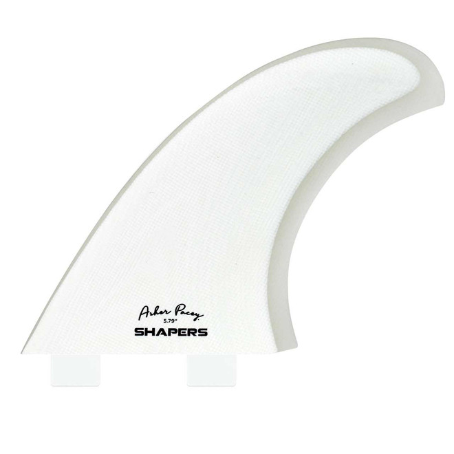 Asher Pacey 5.79" Twin Fin Set - White/Clear