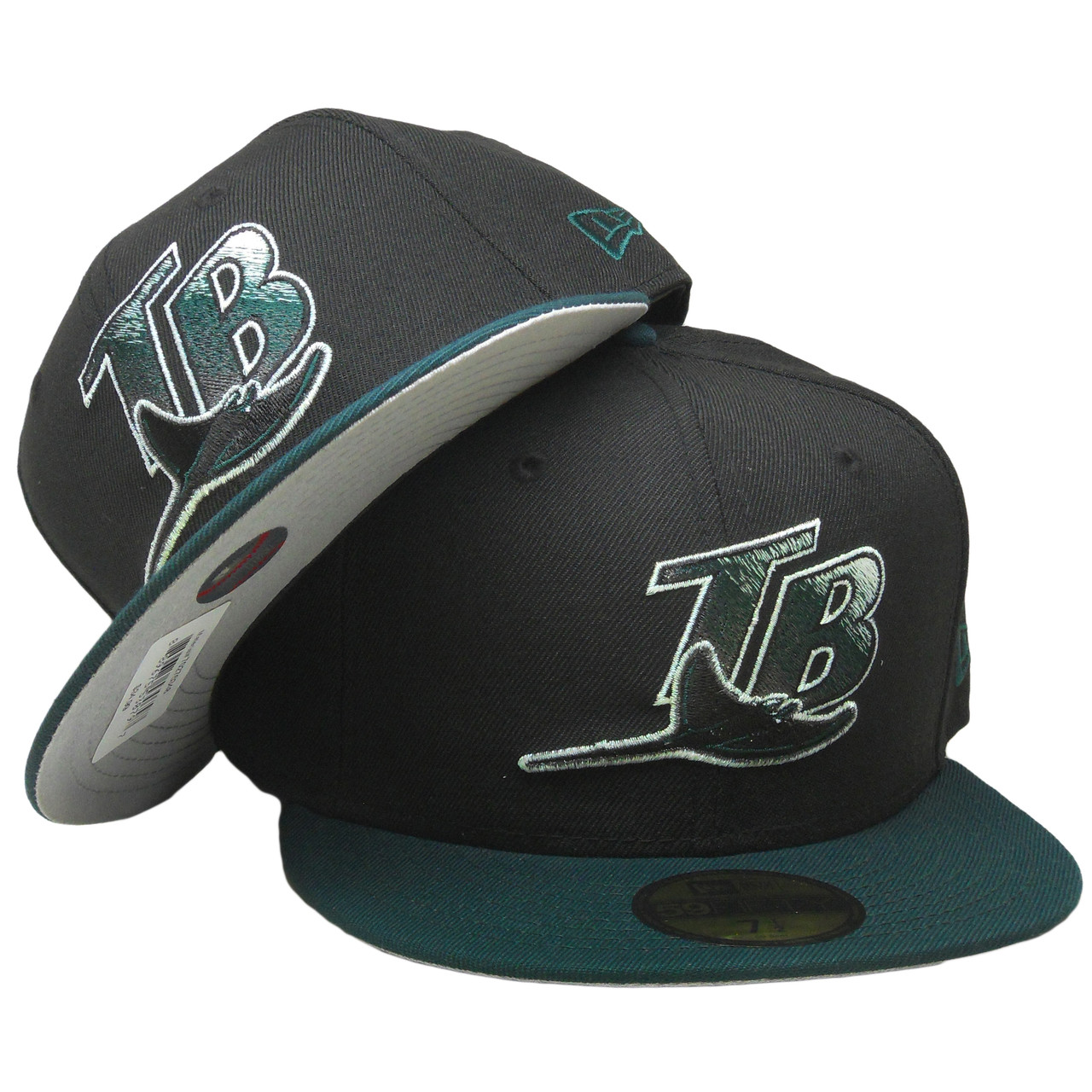 Tampa Bay Rays New Era 59fifty Custom Fitted Hat Black Hunter Green White Ecapsunlimited Com
