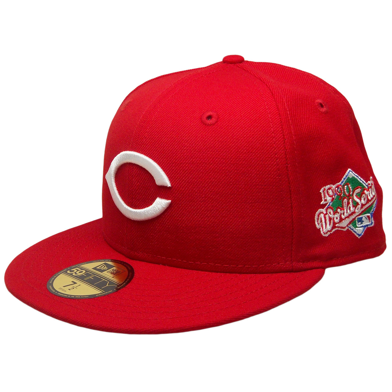 Cincinnati Reds New Era Custom 199 WS Patch 59Fifty Fitted - Red, White