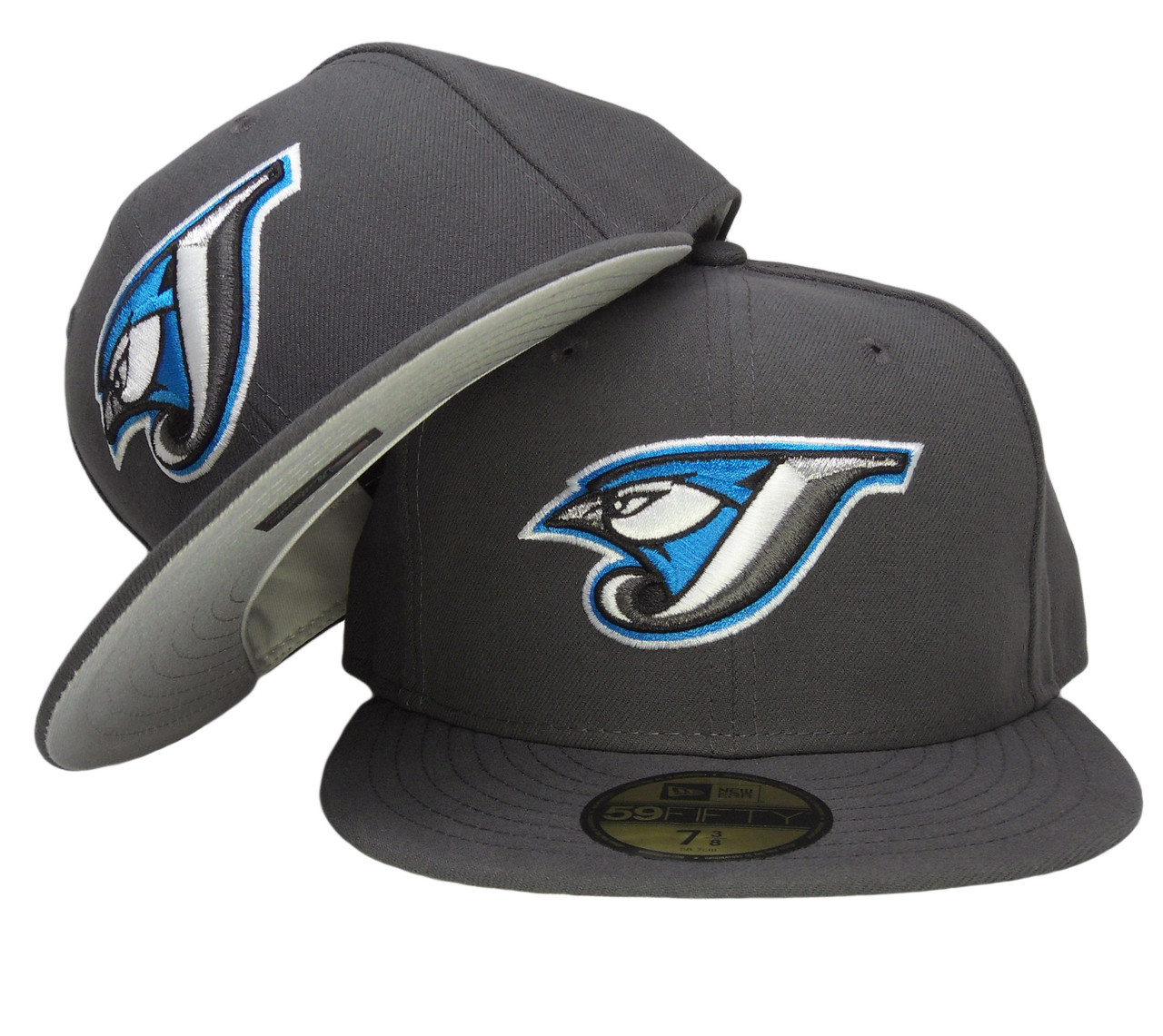 Toronto Blue Jays New Era Gray Bottom Fitted Hat Graphite Gray