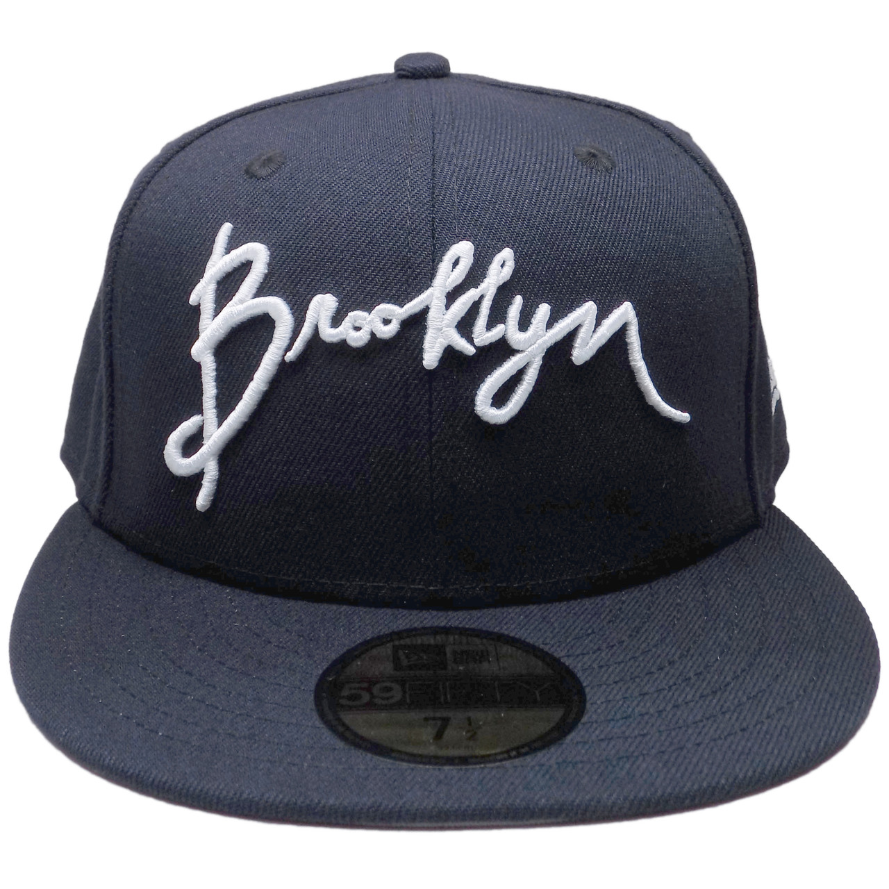 Script Brooklyn Bridge Custom New Era 59Fifty Fitted - Navy, White