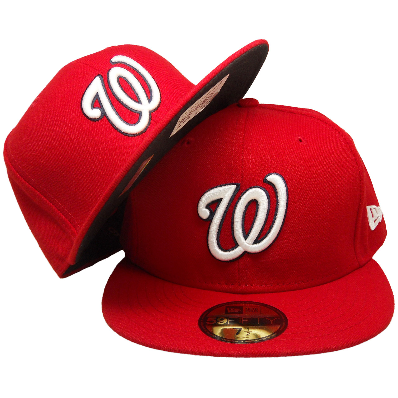 red white and blue nationals hat