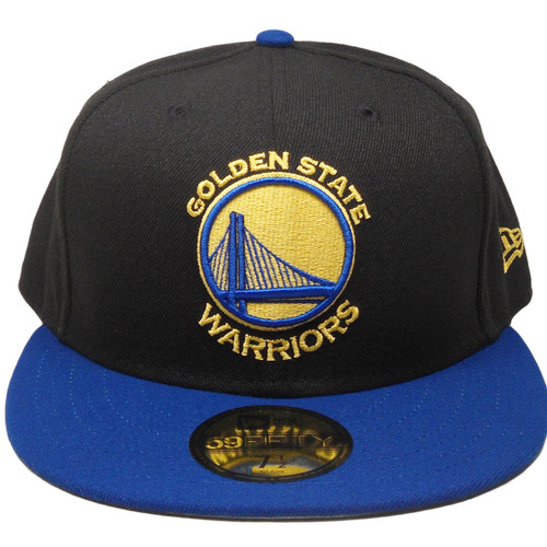Golden State Warriors New Era 59Fity 2Tone Fitted Hat - Black, Royal, Yellow