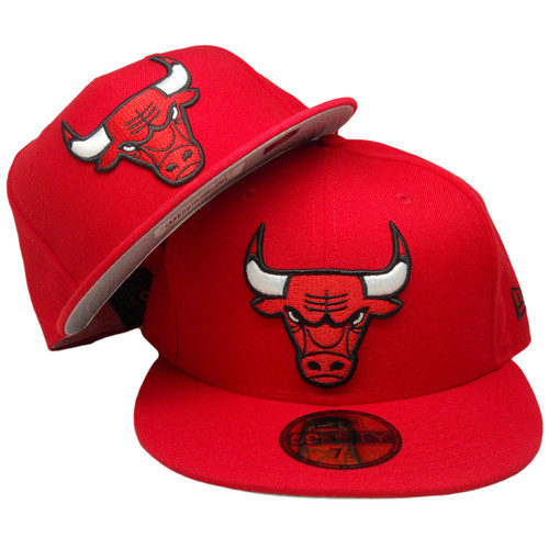 Chicago Bulls New Era 59Fifty Classic Wool Fitted Hat - Red, White, Black
