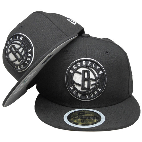 Brooklyn Nets New Era 2017 Basic KIDS fitted Hat - Black, White