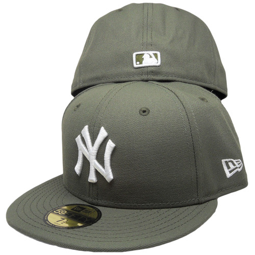 New York Yankees New Era Custom 59Fifty Fitted Hat - New Olive, White