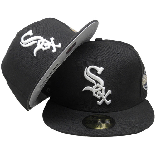 Chicago White Sox 05 WS New Era Custom Gray Bottom Fitted - Black, White