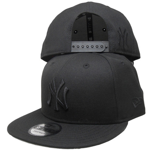 New York Yankees New Era Custom 9Fifty Snapback Hat - All Black, Gray Under