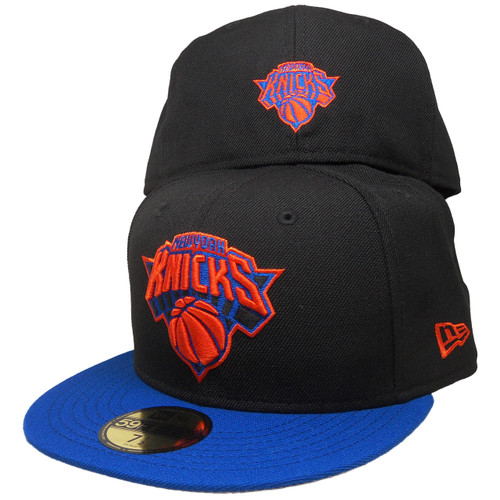 orange and black fitted hat