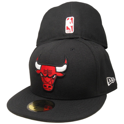 Chicago Bulls New Era 59Fifty Basic Fitted Hat - Black, Red, White