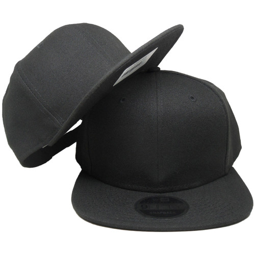 Plain Blank New Era 9fifty Of Snapback Hat All Black Ecapsunlimited Com