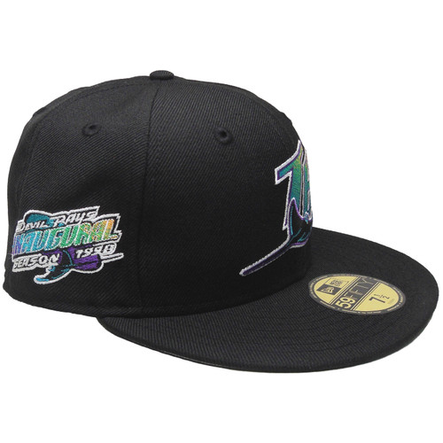 Tampa Bay Devil Rays New Era Custom 59fifty Fitted Black Purple