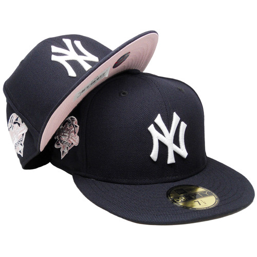 New York Yankees New Era Custom 59fifty Fitted Navy Pink Bottom White Ecapsunlimited Com
