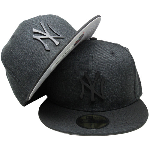 New York Yankees New Era Custom Metal Badge 59fifty Fitted Black Gray Ecapsunlimited Com