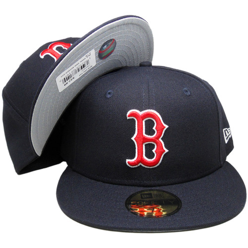 Boston Red Sox Gray Bottom New Era 59Fifty Fitted Hat - Navy, Red, White