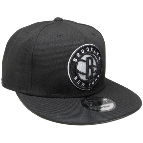 Brooklyn Nets New Era 9Fifty NBA Snapback Hat - Black, Gray, White