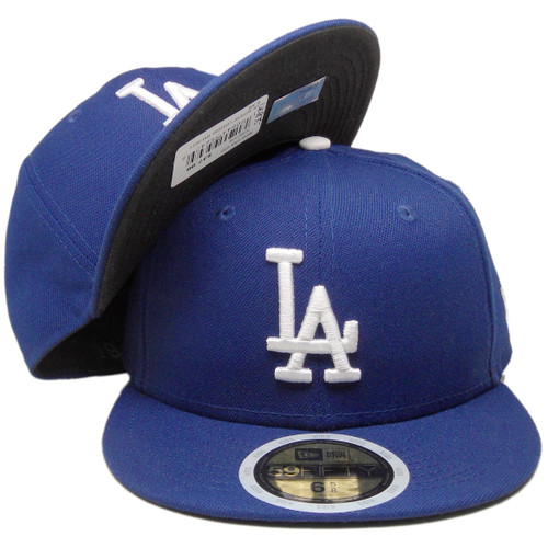 Los Angeles Dodgers New Era KIDS Fitted Hat - Dark Royal Blue, Black, White