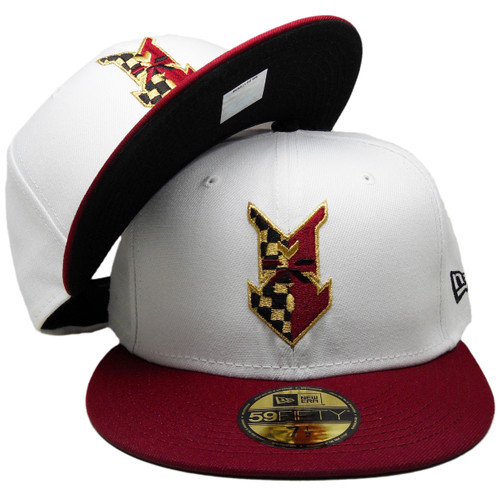 Indianapolis Indians New Era MiLB 59Fifty Fitted - White, Burgundy, Gold