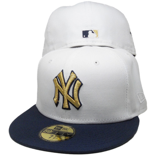 New York Yankees 99 WS Custom NE 59Fifty Fitted - White, Navy, Sky