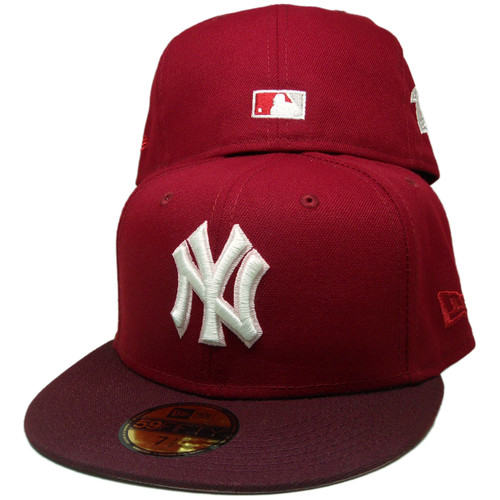 NY Yankees 96 WS Custom New Era 59Fifty Fitted - Burgundy, Maroon, Pink