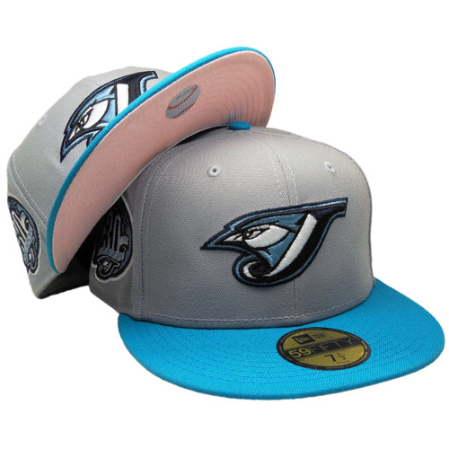 Toronto Blue Jays 30th Season Custom NE Fitted - Gray, Marine Blue, Pink