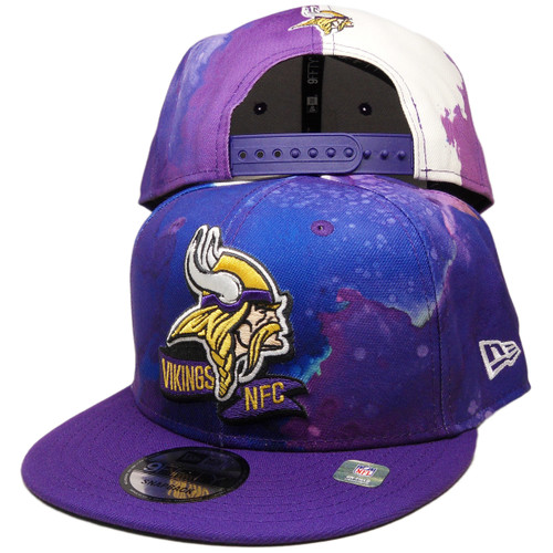 Minnesota Vikings Sideline Ink Blot New Era Snapback - Purple, Yellow, White