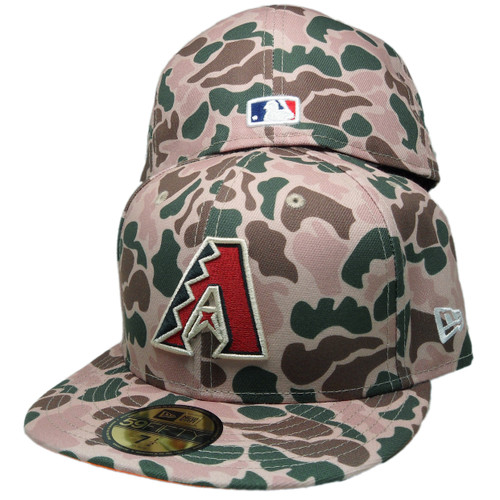 Arizona Diamondbacks 01 WS NE Duck Camo Fitted - Green, Moss, Brown