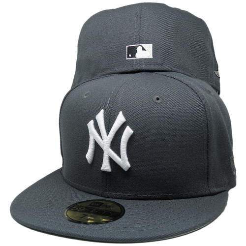 NY Yankees 27x Champs Custom New Era Fitted - Graphite, White, Silver