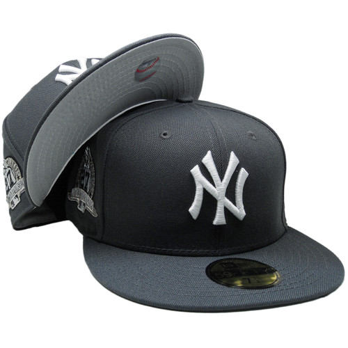 NY Yankees 27x Champs Custom New Era Fitted - Graphite, White, Silver
