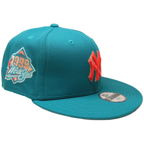 New York Yankees 99 WS KIDS Custom NE 9Fifty Snapback - Aqua, Pink, Peach
