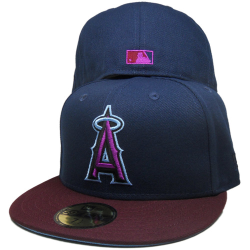 Anaheim Angels 40th Season Custom NE 59Fifty Fitted - Navy, Maroon, Sky
