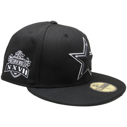 Dallas Cowboys 27 Super Bowl New Era 59Fifty Fitted - Black, White, Gray