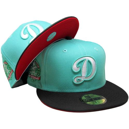 LA Dodgers 60 Anniversary Custom NE 59Fifty Fitted - Mint Green, Black, Red