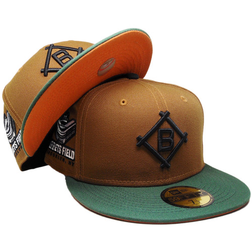 Brooklyn Dodgers Ebbets Custom New Era 59Fifty Fitted - Toast, Green, Black