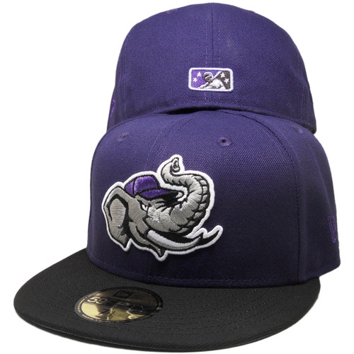 Modesto Athletics Custom New Era 59Fifty Fitted - Purple, Black, White