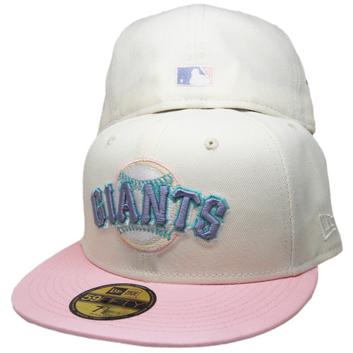 SF Giants 60th Ann. Custom New Era 59Fifty Fitted - Cream, Pink, Mint Green