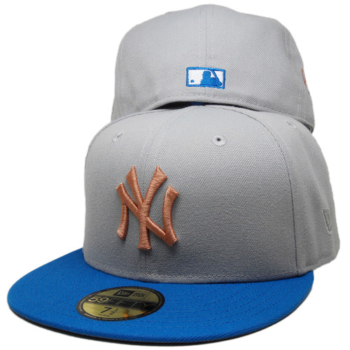 New York Yankees Custom New Era 59Fifty Fitted - Gray, Royal, Copper