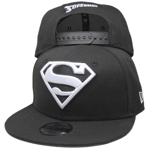 DC Comics Superman Custom New Era KIDS 9Fifty Snapback - Black, White