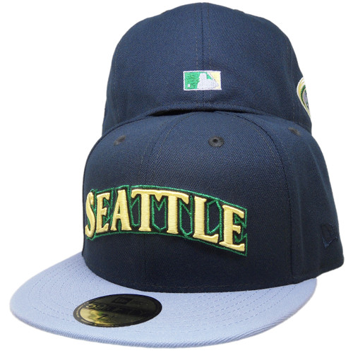 Seattle Mariners 'Spike' New Era Custom Fitted - Navy, Lavender, Yellow