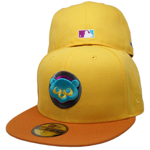 Chicago Cubs Wrigley Field Custom NE 59Fifty Fitted - Yellow, Orange, Teal 
